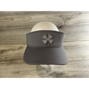 Black Clover Live Lucky‎ Golf Visor Strap Back Gray Black Clover Logo Adjustable